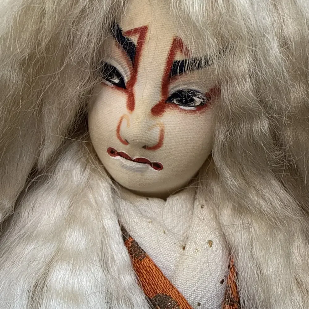 Vintage Doll Japanese Kabuki Renjishi Lion Dancers…